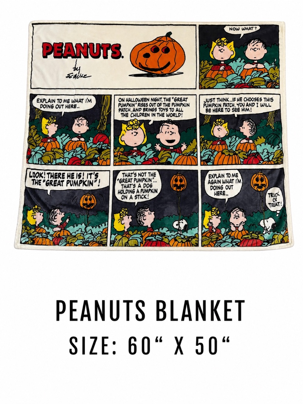 Peanuts Blanket 50x60”